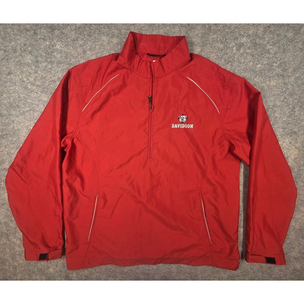 Cutter & Buck Davidson Wildcats Red 1/4 Zip Windbreaker Jacket XXL